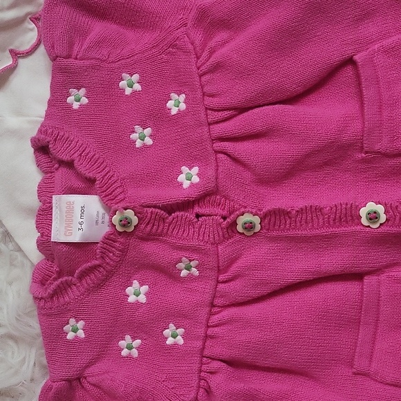 GYMBOREE Baby girl's matching cardigan and onesie set size 3-6 months - Picture 2 of 7